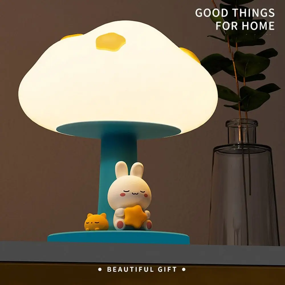 

Cartoon USB Charging Cloud Table Lamp Timed Dimming Sleeping Atmosphere Light Desktop LED Bedside Table Lamp Home Decor