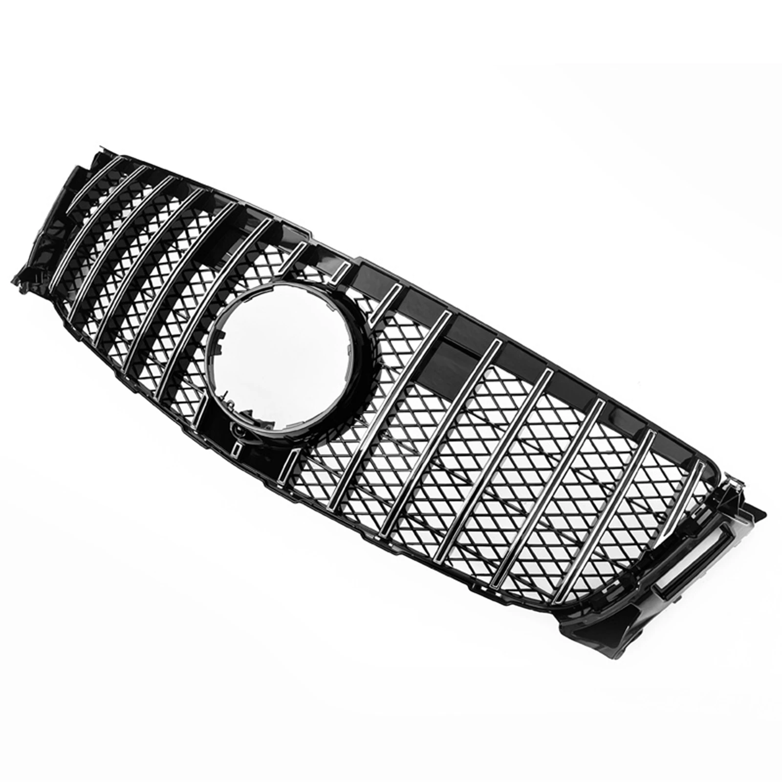 Grill Front Grille For Mercedes Benz GL Class X166 GL350 GL400 2013 2014 2015 GT Style Silver/Black Upper Bumper Hood Mesh Grid