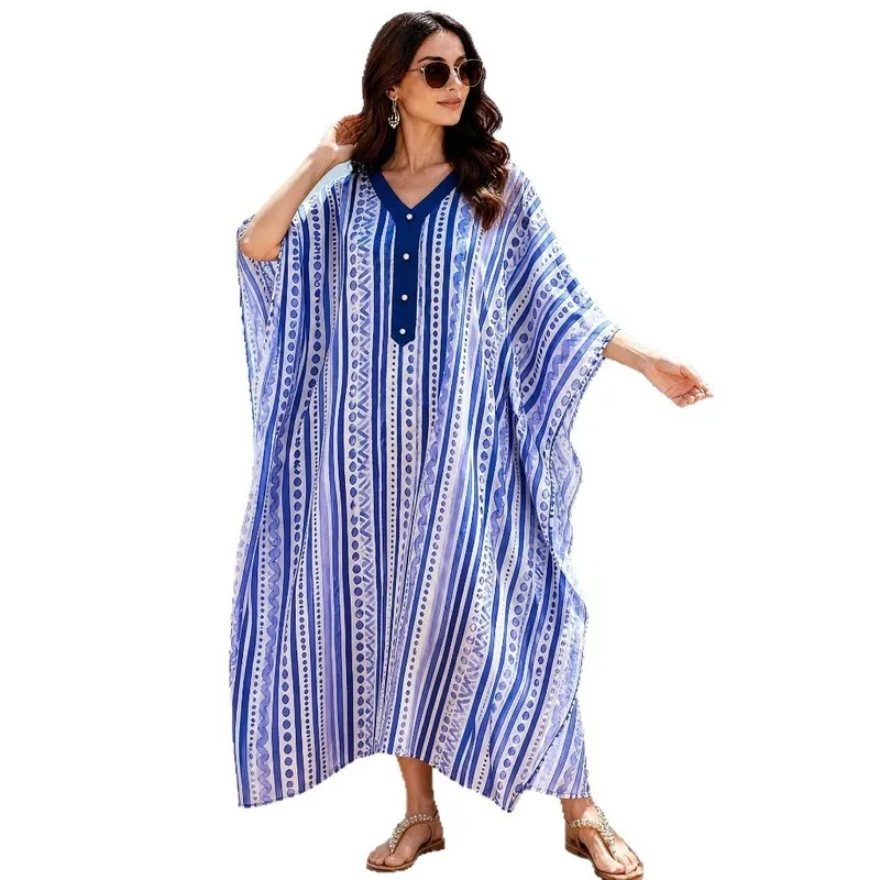 Sheer Cover Up Beach Dress Women Loose Fit Rayon Sarong Wrap Skirt Vacation Flowy Long Bikini Coverups Plus Size