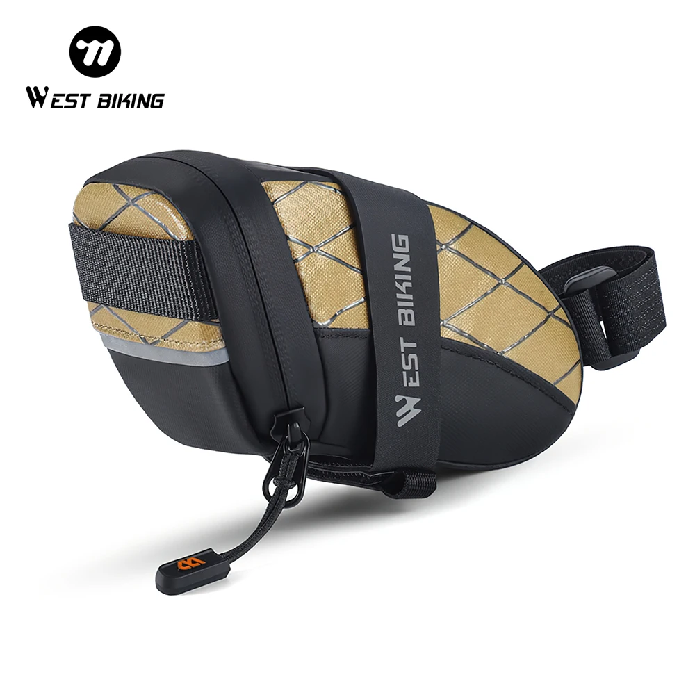 AliExpress West Biking WEST BIKING Mini Bicycle Saddle Bag 0.3L Cycling Saddle Bag Waterproof Bike Bag Daily Tools Storage Bag Bicycle Accessories