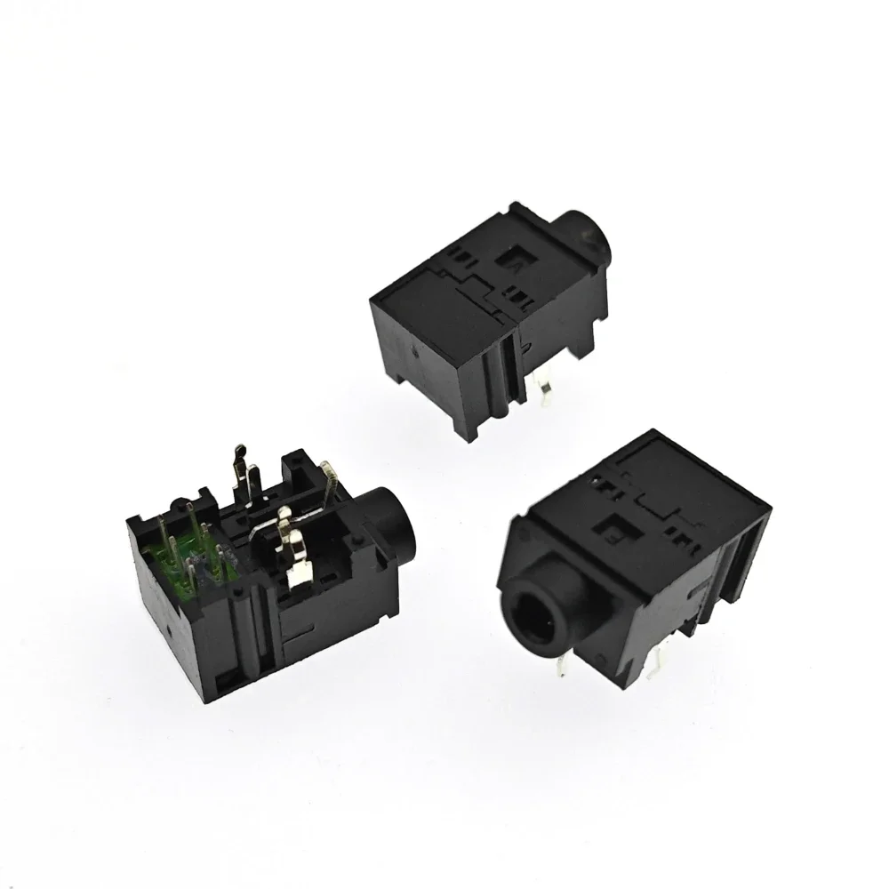 5PCS PJ-317A 3.5mm 11-Pin 4-Fixed Pin Female Socket for Headphone Amplifier/Portable Speaker