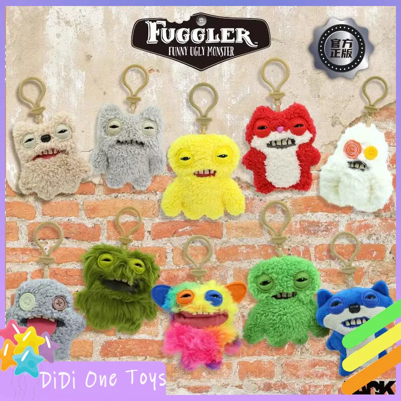 Authentic Fuggler Big Teeth Cute Tooth Monster Pendant Funk Tooth Treasure Ugly Cute Monster Doll Plush Keychain