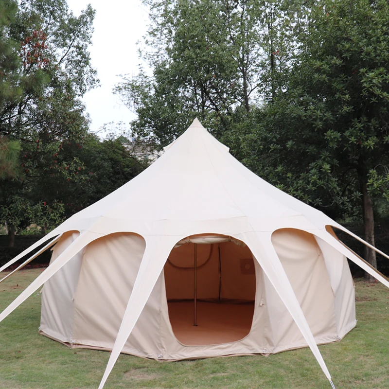 

Hot sale! 4m 5m 6m Cotton Canvas Lotus Tent