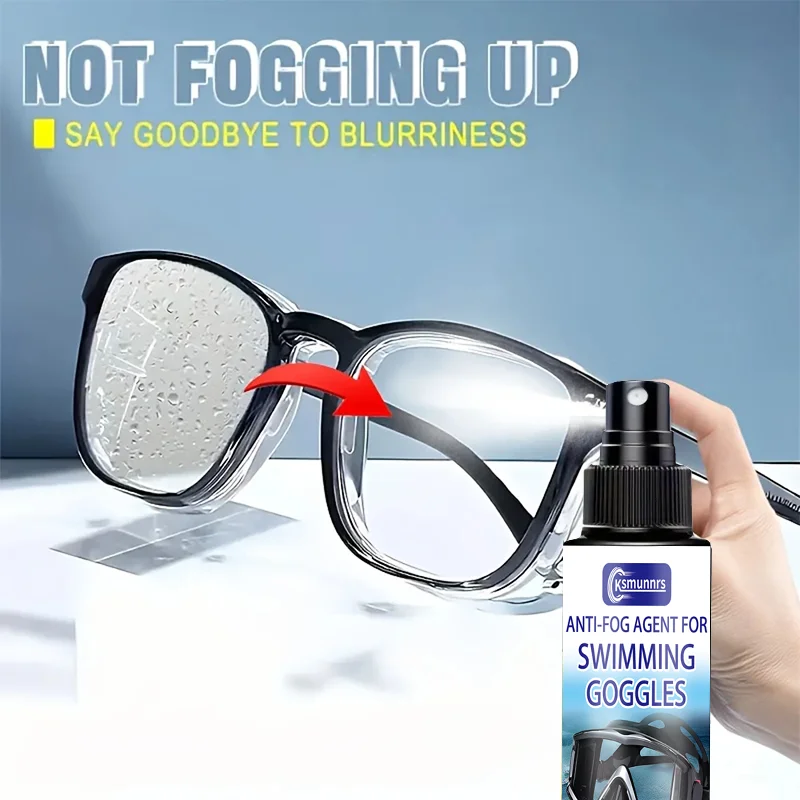 50ML Multi-Purpose Anti-Fog Spray,Long-Lasting Fog Removal,Clear Vision,Suitable for Swimming Goggles,Ski Goggles,Sports Glasse
