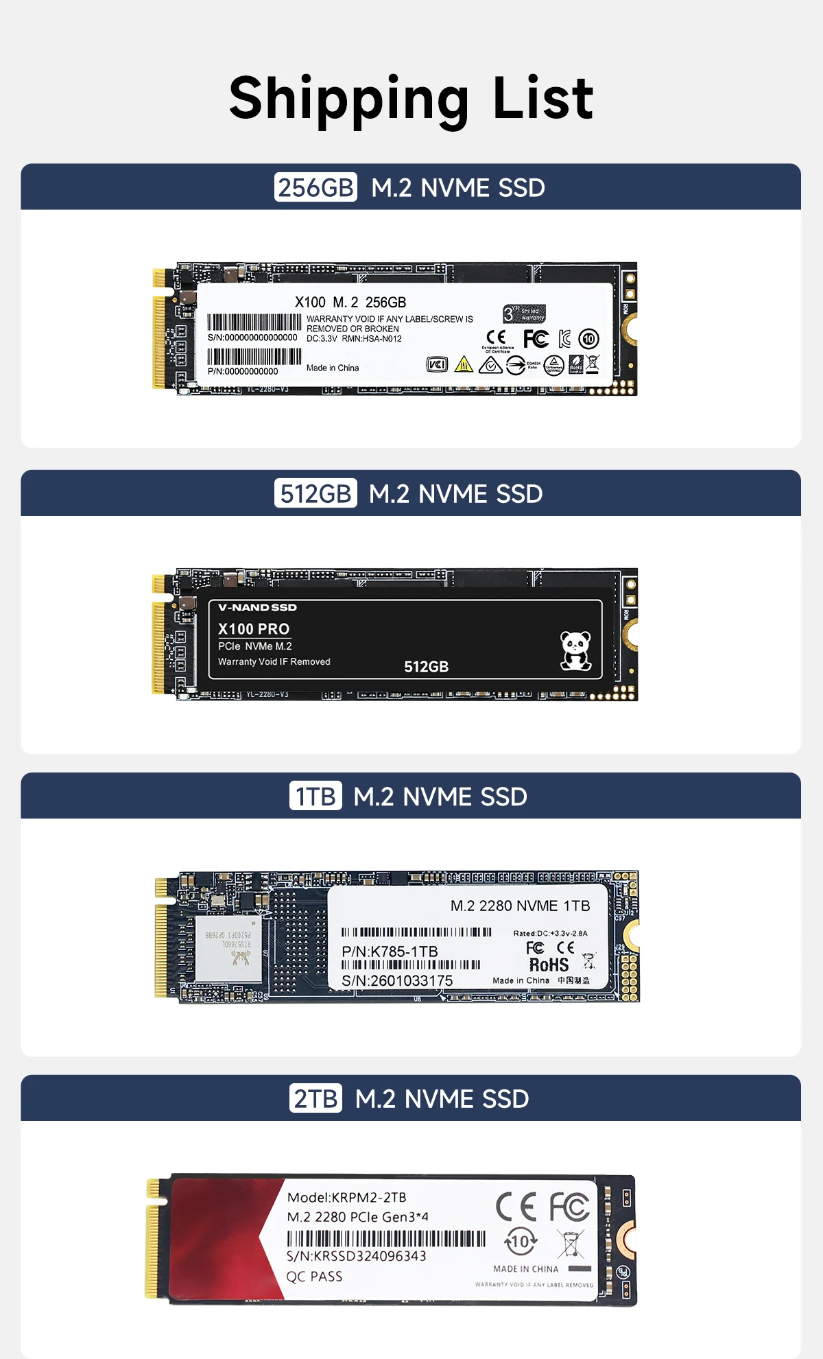 SSD Solid State Drive 256G M.2 PCle 3.0 Schnittstelle NVMe-Protokoll Fast Tead und Schreiben für Jetson Raspberry Pi Board Laptop Desktop – Detail 7