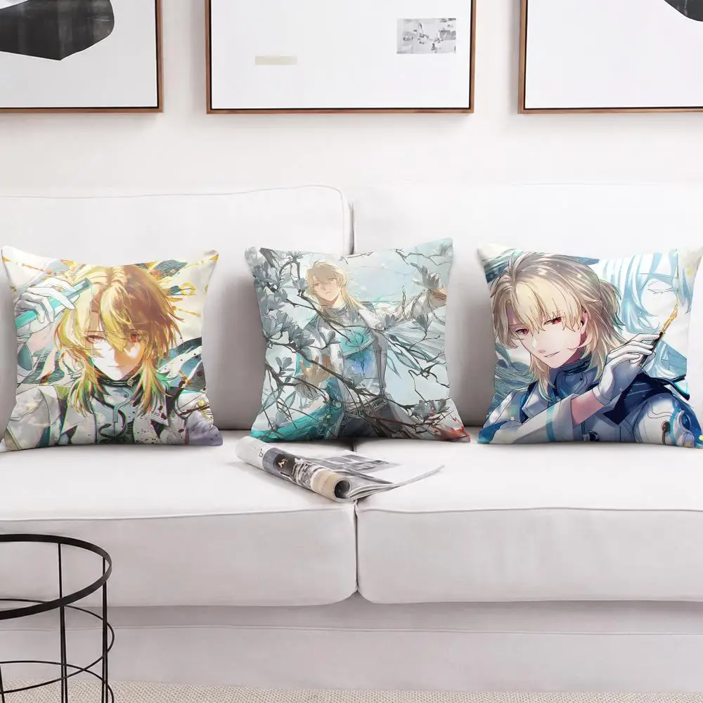 Luuk Herssen Wuthering Waves Cushion Cover Short Plush Soft Double-Sided Printing Pillow Case Cozy Sofa Bedroom Home Decor Gift