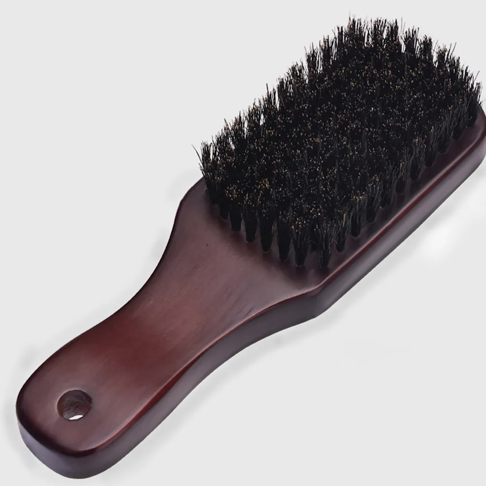 2Pcs Men's Beard Brush Boar Bristle Natural Wood Handle Beard Mustache Styling Grooming Cleaning Tool Travel Portable