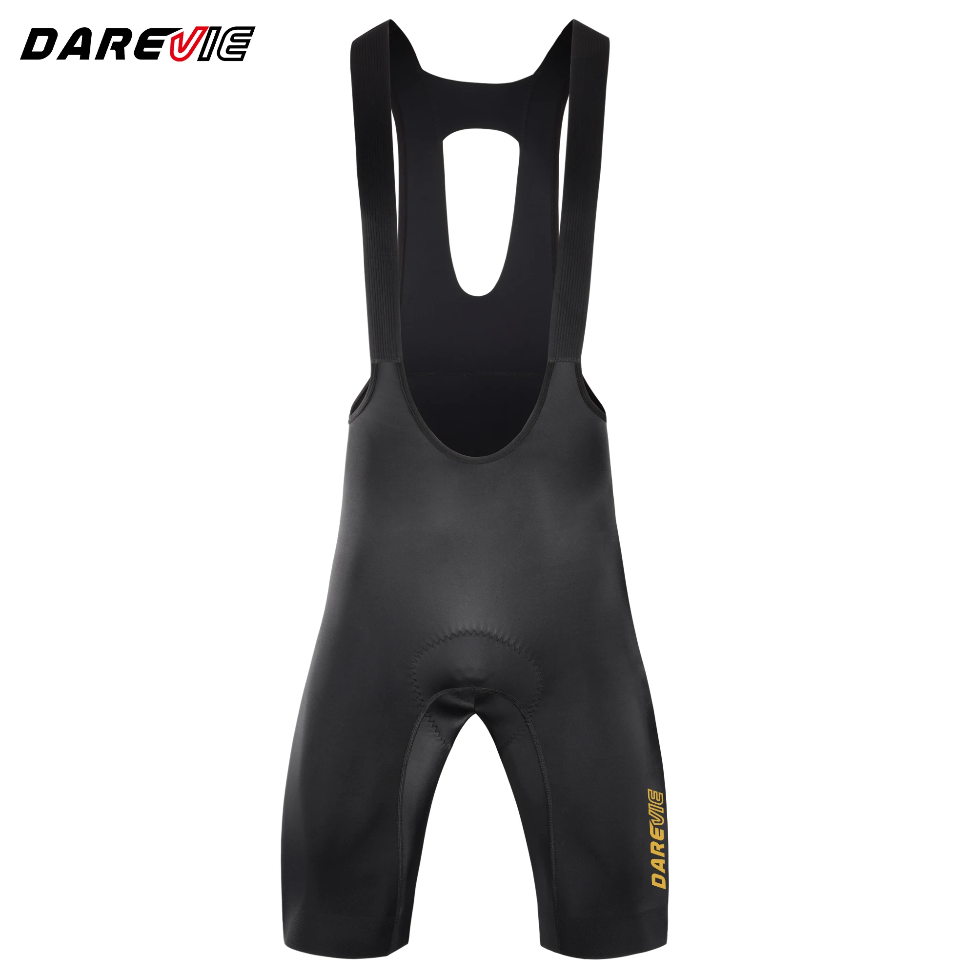 DAREVIE Bretelelle Men's Cycling Italy Elastic Interface® 80kg/m³ Pad Men Cycling Shorts Gold Logo Anti Slip Cycling Shorts