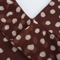 New Women's Clothing European And American Style Fashionable Simple Layered Decoration Polka Dot Sleeveless Suspender Dress - Image 4