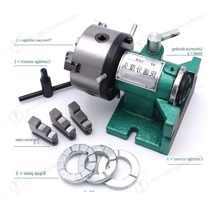 KF-125 Quick Dividing Head Vertical & Horizontal Universal Indexing Head Precision Chuck for Milling Machine
