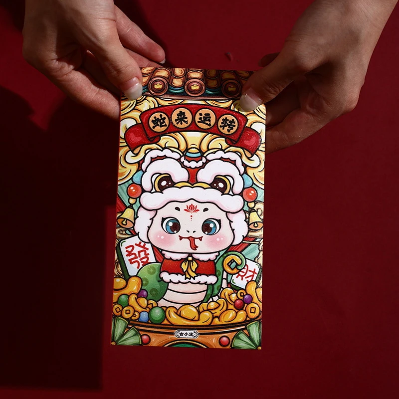 

6Pcs Snake Year Red Envelopes Money Packet Chinese New Year Lucky Money Red Packets 2025 Spring Festival Hong Bao For Children