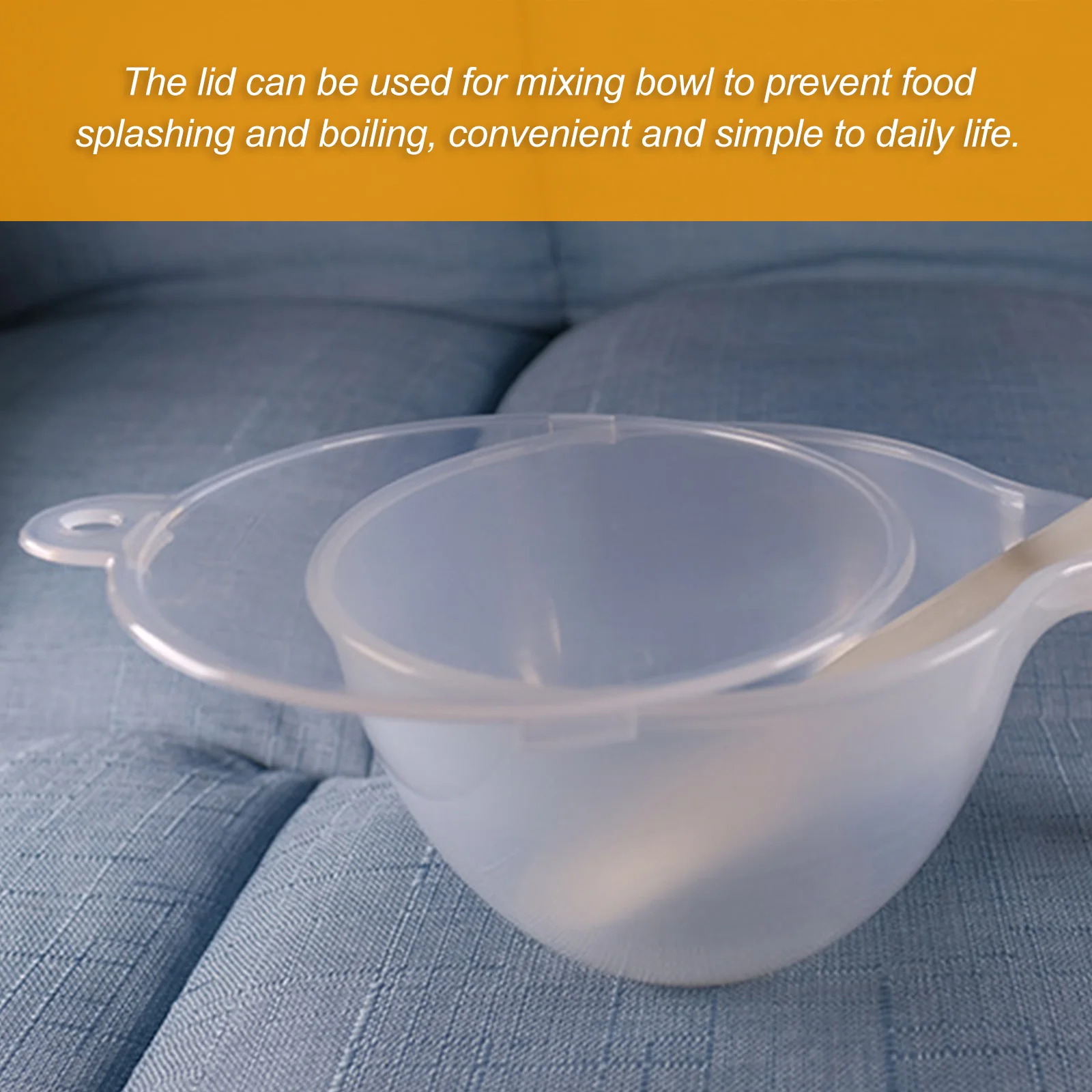 

2pcs Mixing Lid Anti-Splash Cover For Whisk Eggs Milk Bread Making Reusable Splatter Guard Kitchen Cover For Mixing Bowl Tool