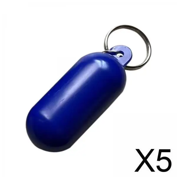 

5xплавающий брелок, плавающий плавающий держатель для ключей для дрифта, катания на лодках, парусного спорта, синий