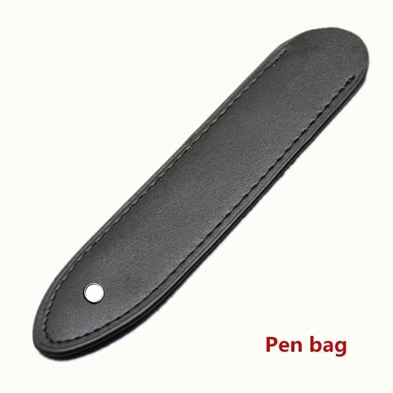 Promotion price MB Black PU Leather Pen Bag high quality pencil case for single pen