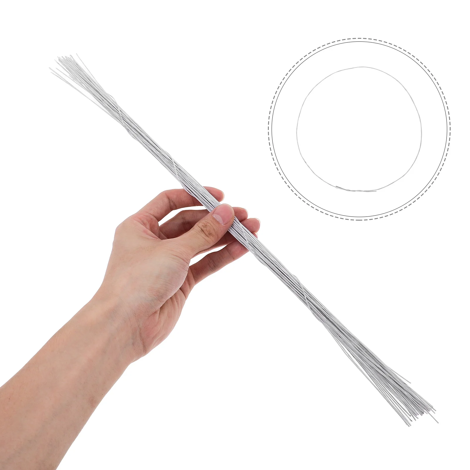 50Pcs Paper Covered Floral Stem Wires Iron Wire for DIY Craft Flower Arrangements Easy to Bend and Shape Floral Stem Wire