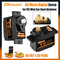 DSPOWER 5g Mini Digital Servo Metal/Plastic Gear JR/JST Plug for 1/28 RC Car Plane Fixed-Wing WLtoys K969 K999 Boat Robot Drone