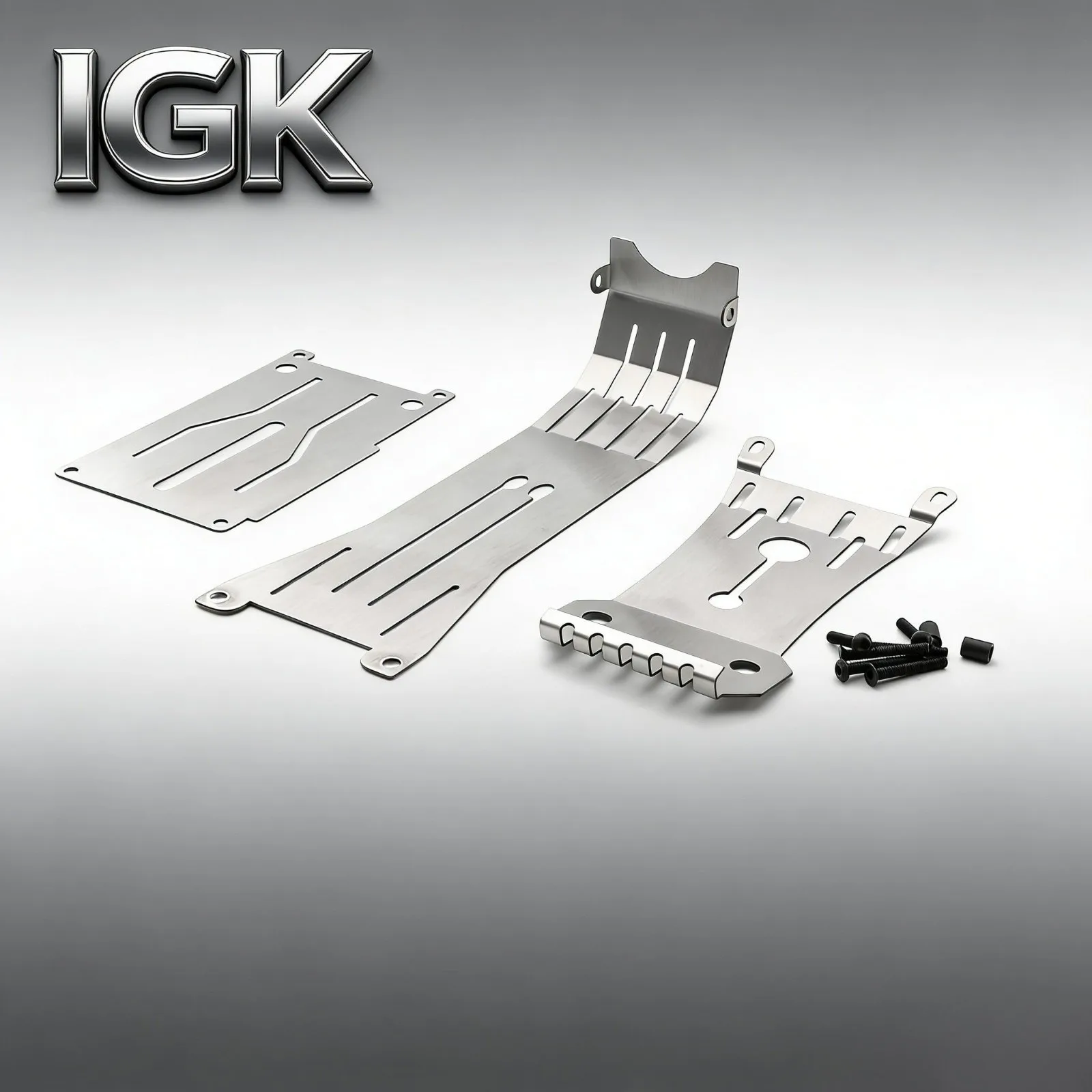 58737 1 Set Stainless Steel Chassis Skid Plate -for TAMIYA 1/10 4WD Hotshot II 2024 RC Car Upgrade
