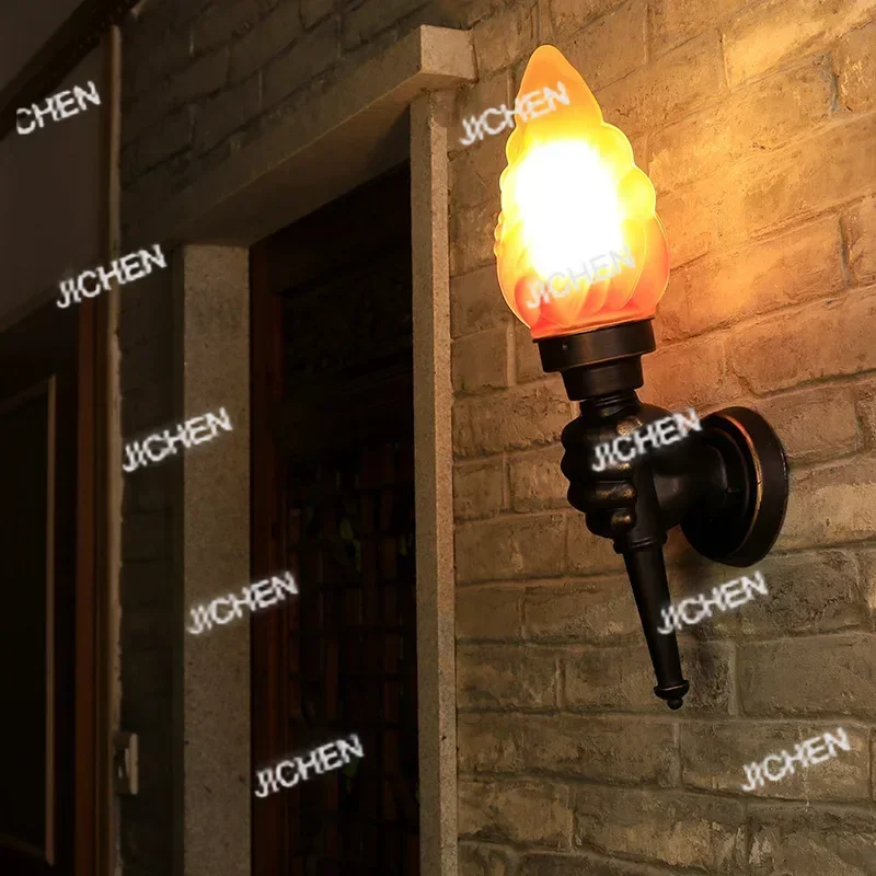 الإبداعية الشعلة اليد الجدار مصباح في الهواء الطلق ضوء حديقة ساحة الشرفة غرفة المعيشة غرفة نوم درج الممر الممر مطعم ضوء WF1010 #2