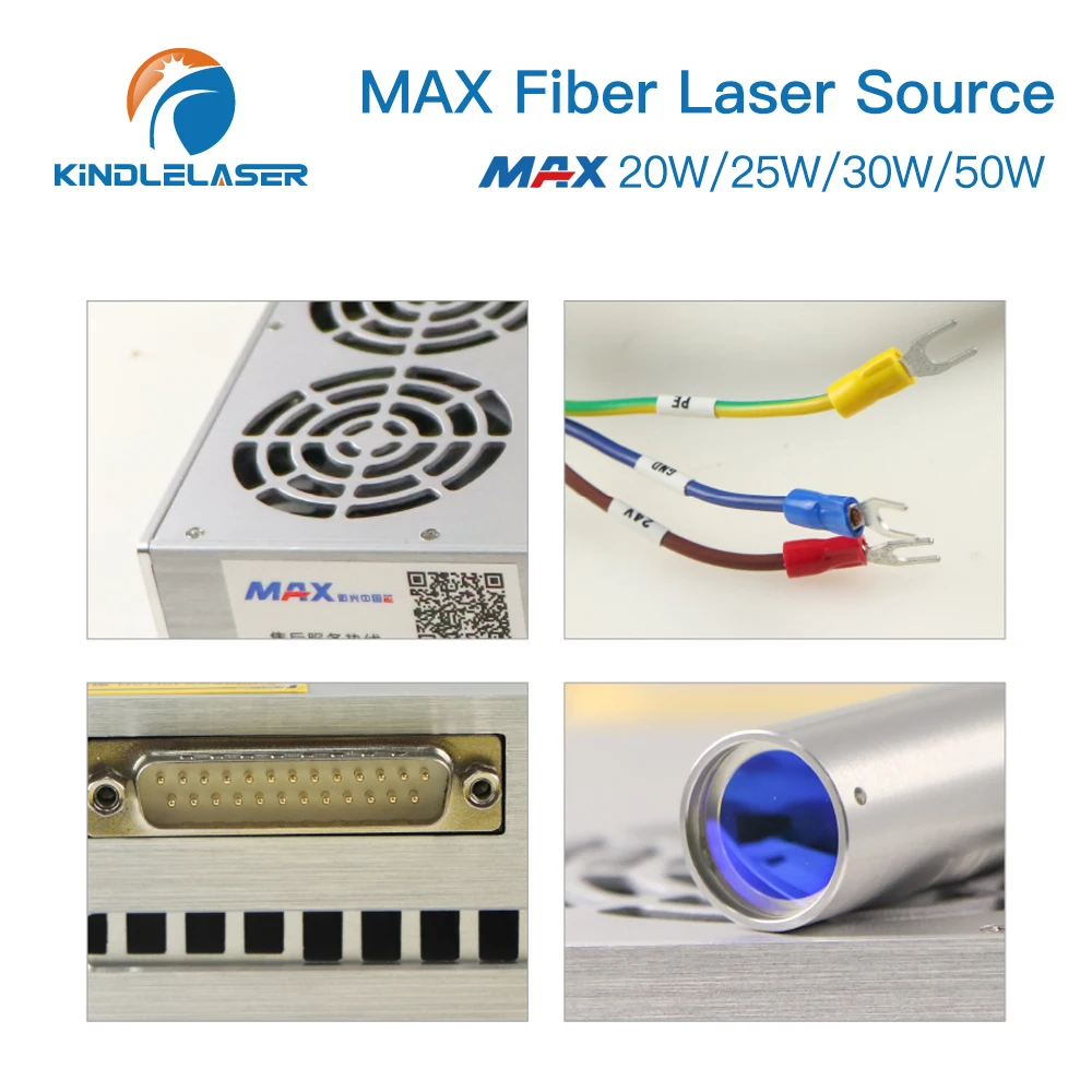 KINDLELASER Fibra Laser MAX QCS Pulse 20/50W Macchina da taglio laser Sorgente laser