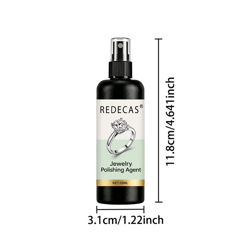 Verbessertes Schmuck-Polierspray: Schnelle Oxidations- und Anlauffleckenentfernung, stellt den Glanz wieder her, sanfter Farbschutz, keine Beschädigung des Schmucks – Detail 6