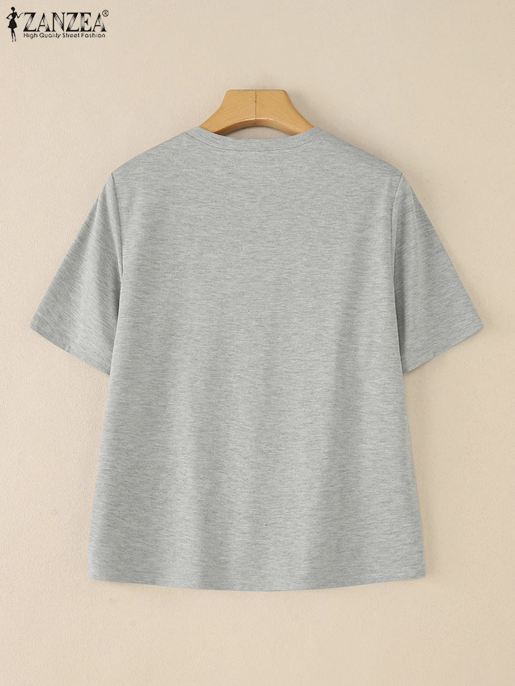 Lace Patchwork Blouse Women Summer Tops Loose Tunic ZANZEA Fashion Casual Short Sleeve Blusas Oversized Pullover 2025 NEW