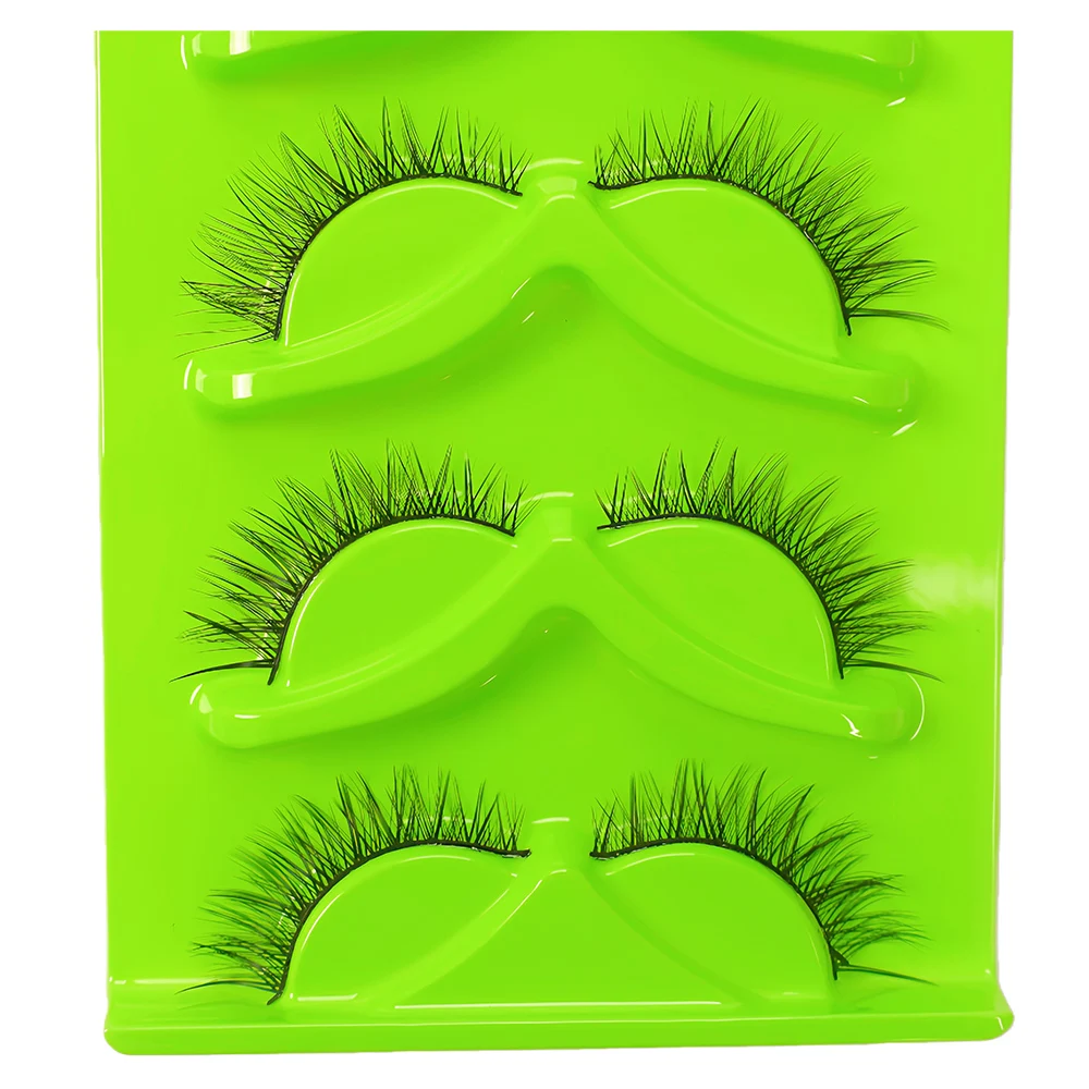 5 paia di ciglia corte stile volpe con code spesse e simulate, ciglia finte naturali quotidiane europee e americane