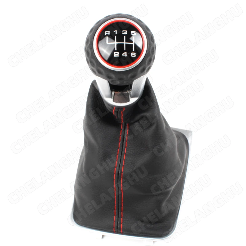 For VW Golf 7 A7 MK7 For GTI GTD 2013 2014 2015 2016 2017 2018 Car 5 / 6 Speed Car Gear Stick Level Shift Knob With Leather Boot