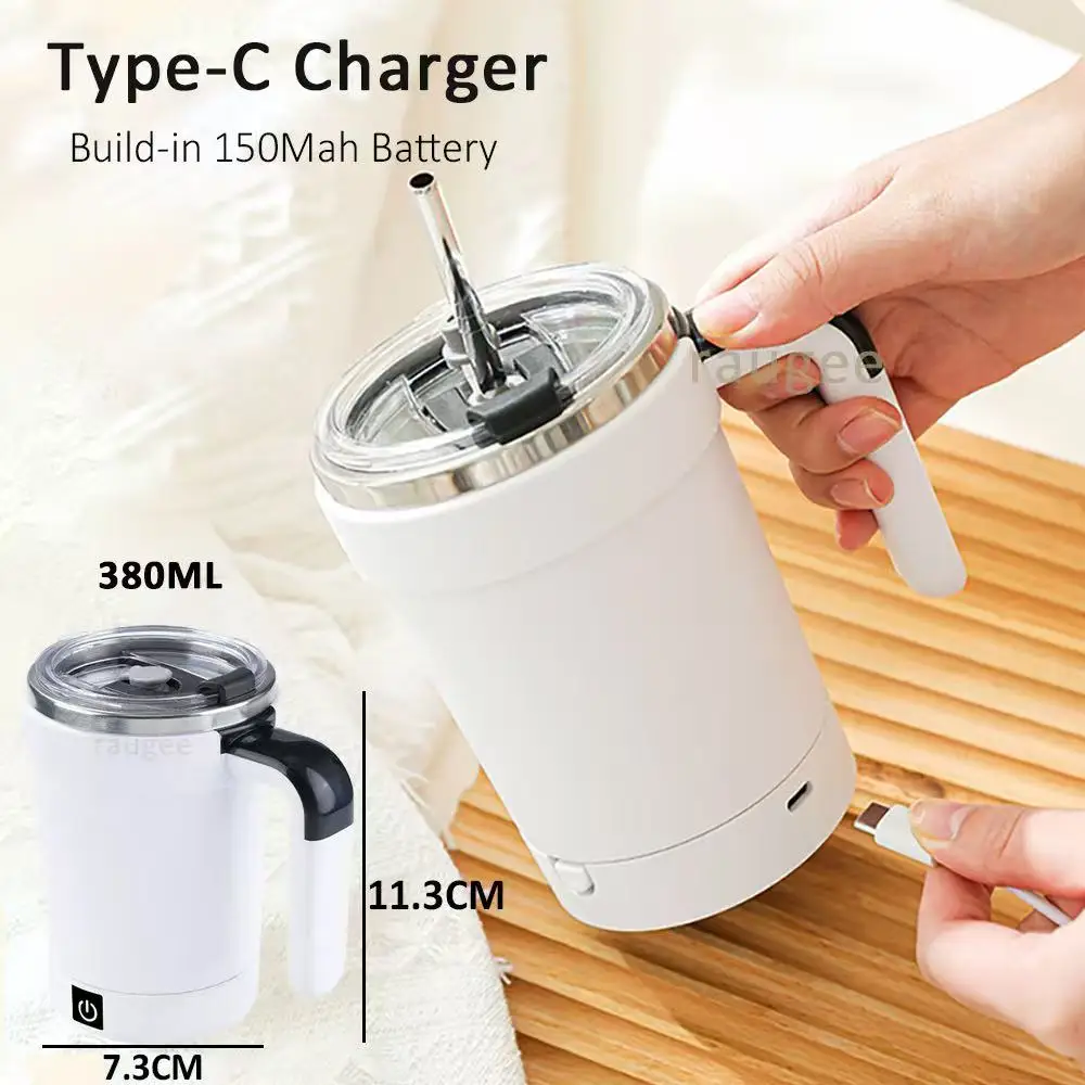 전기 자동 교반 커피 머그컵 커피 차 우유 혼합 컵 USB 충전식 자동 교반 머그컵 커피 우유 주스용