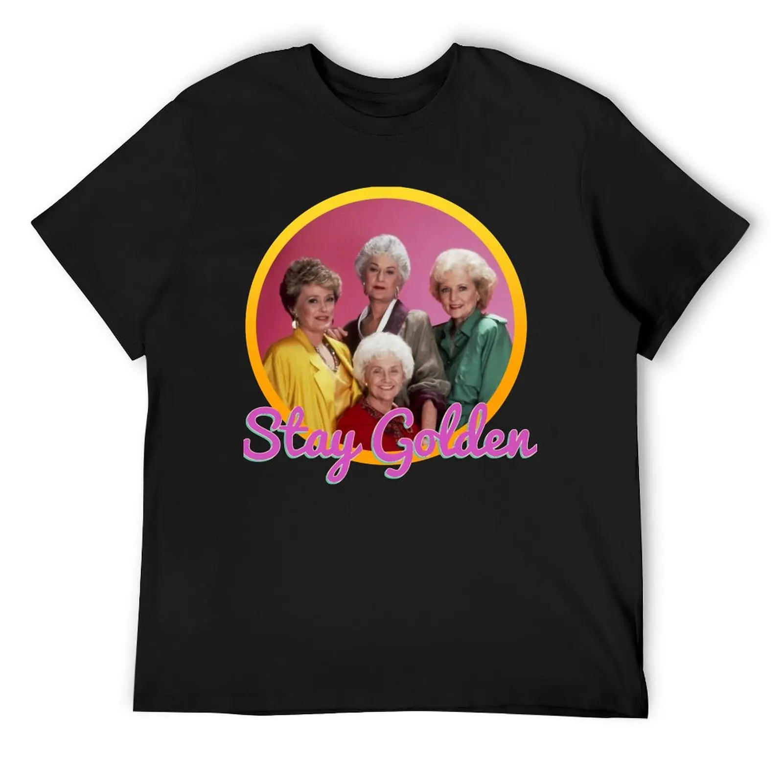 Stay Golden, Girls T-Shirt cute tops anime t shirts hippie clothes blanks Men's cotton t-shirt