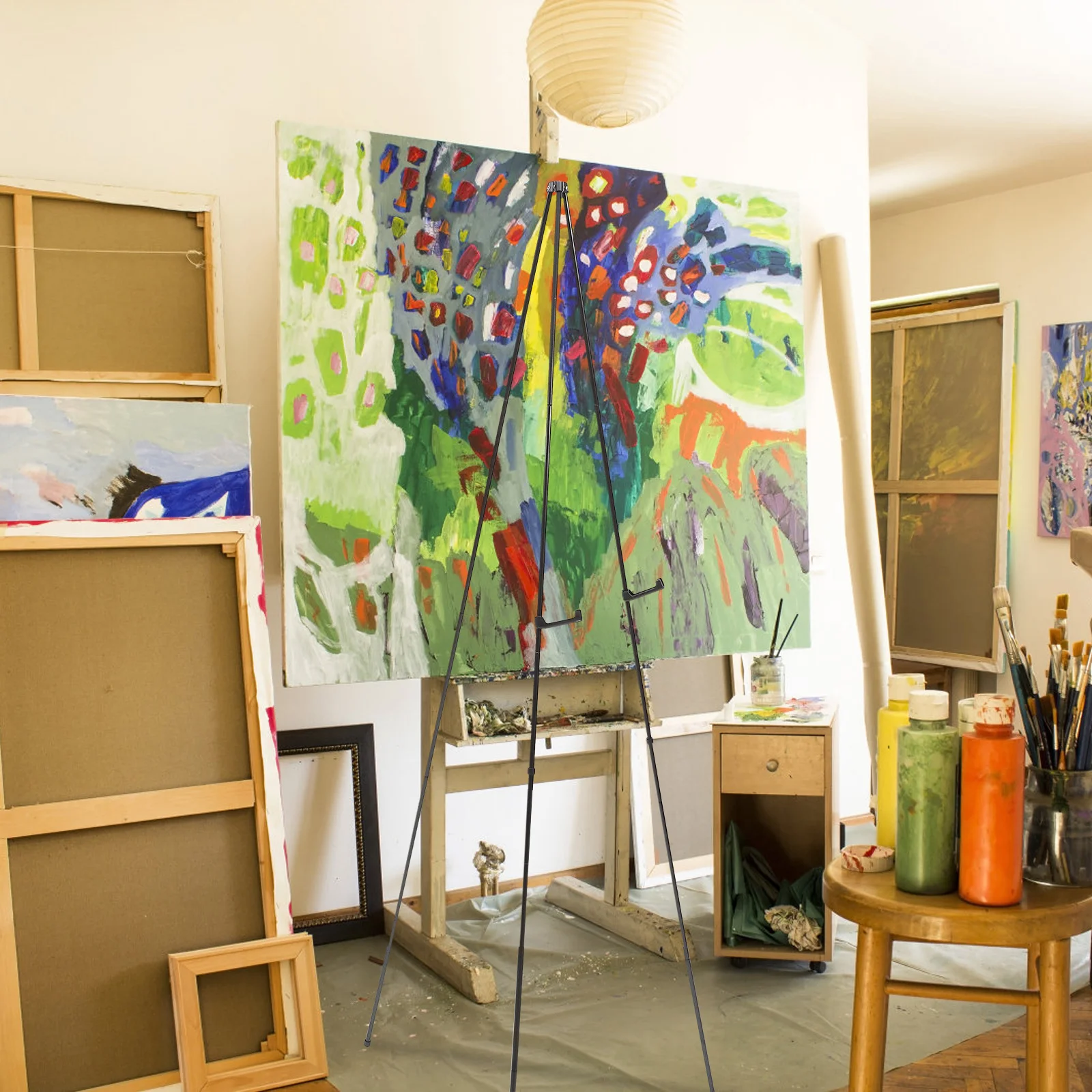 

Foldable Tripod Easel Adjustable Height Painting Board Stand Portable Art Display Sketching Rack Outdoor Drawing