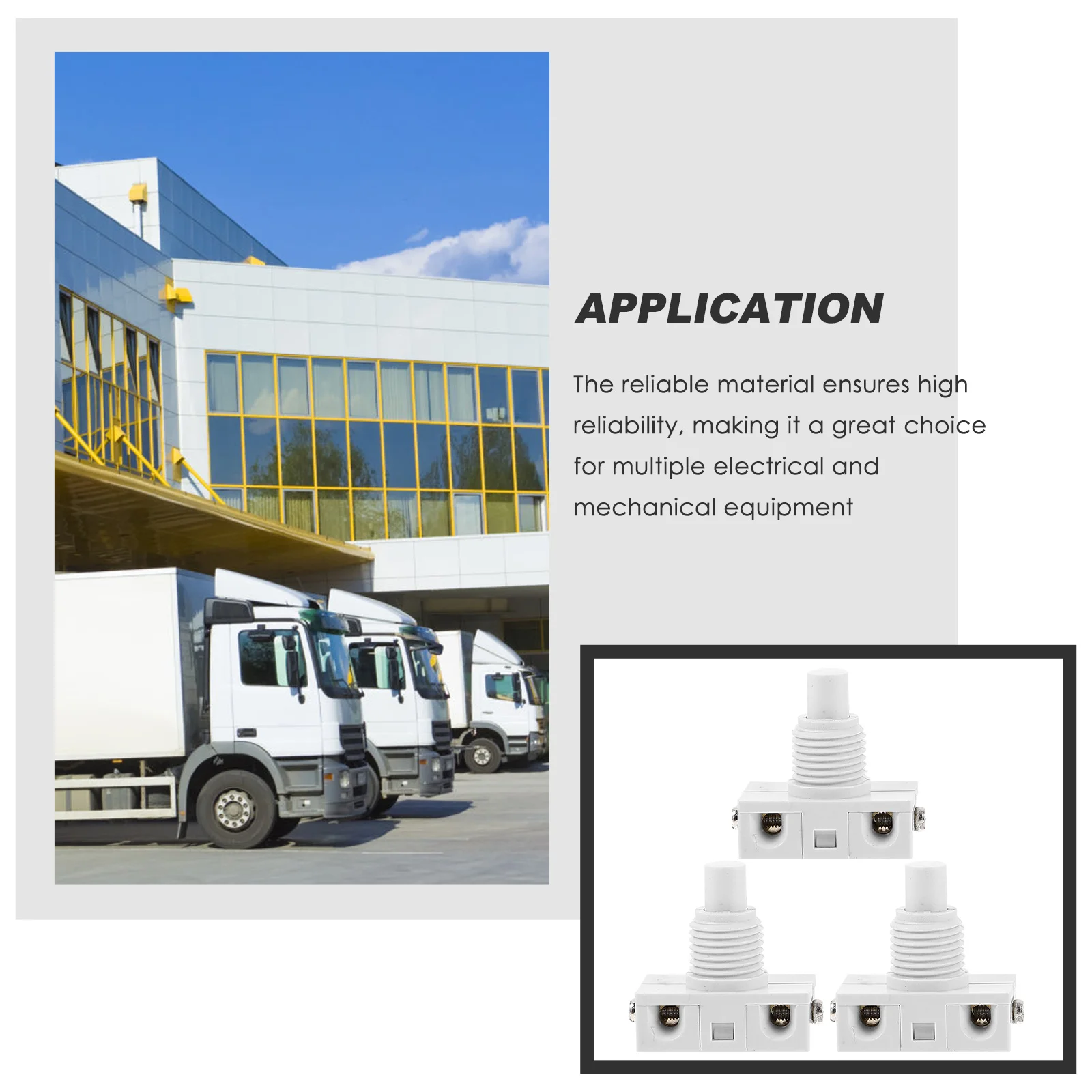 

3pcs Self-locking Push Button Switch Reliable Electrical Equipment Easy Installation for DIY Projects Switches