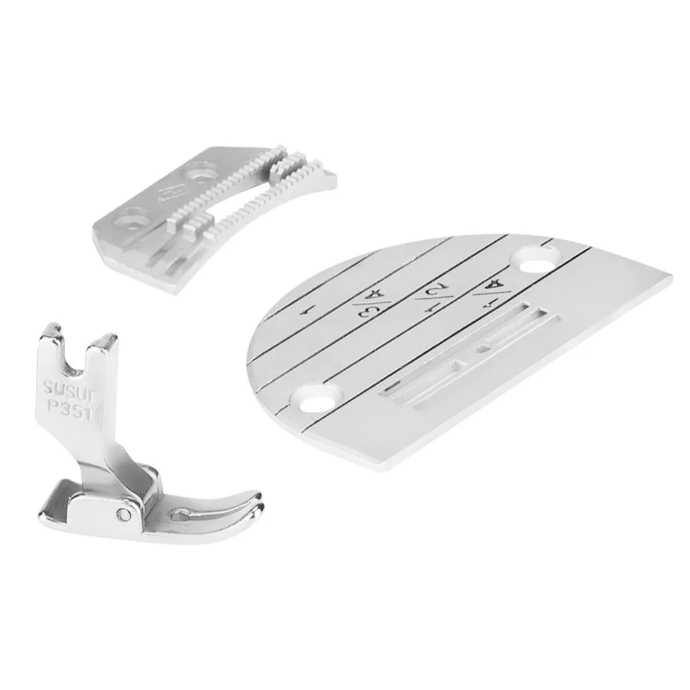 3PCS Iron Industrial Sewing Machine Accessories Heavy Duty Easy Disassembly Presser Foot Kit Precise Stitching