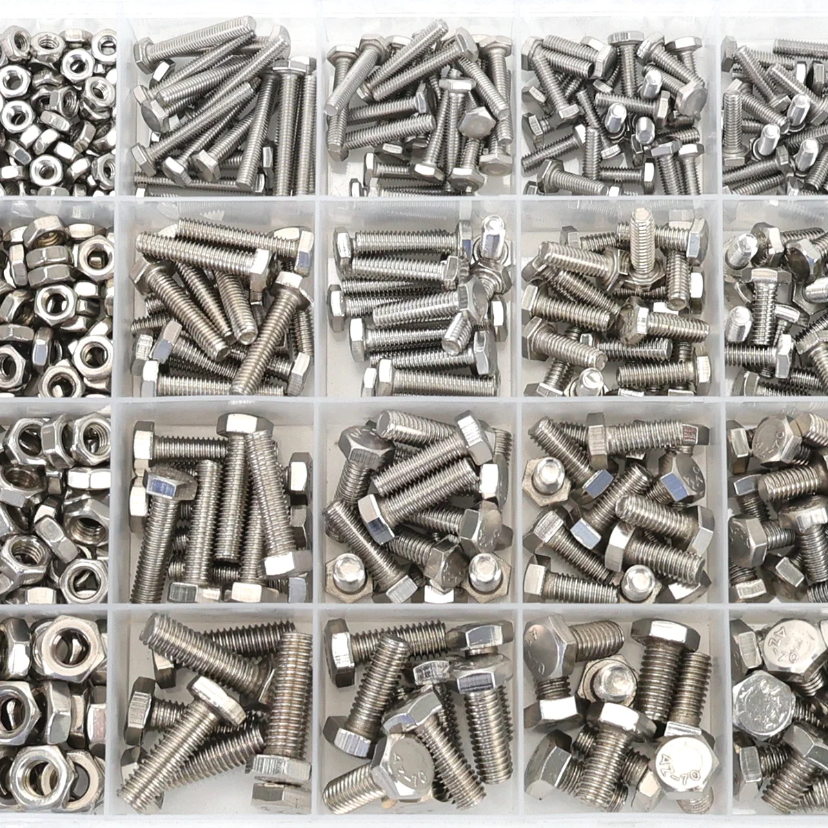 580 Stainless Steel Hex Head Bolts, with Nuts and Washers, Fully Threaded/DIN933/8.8/A2/A4 Marine Grade, Metric Coarse Thread.