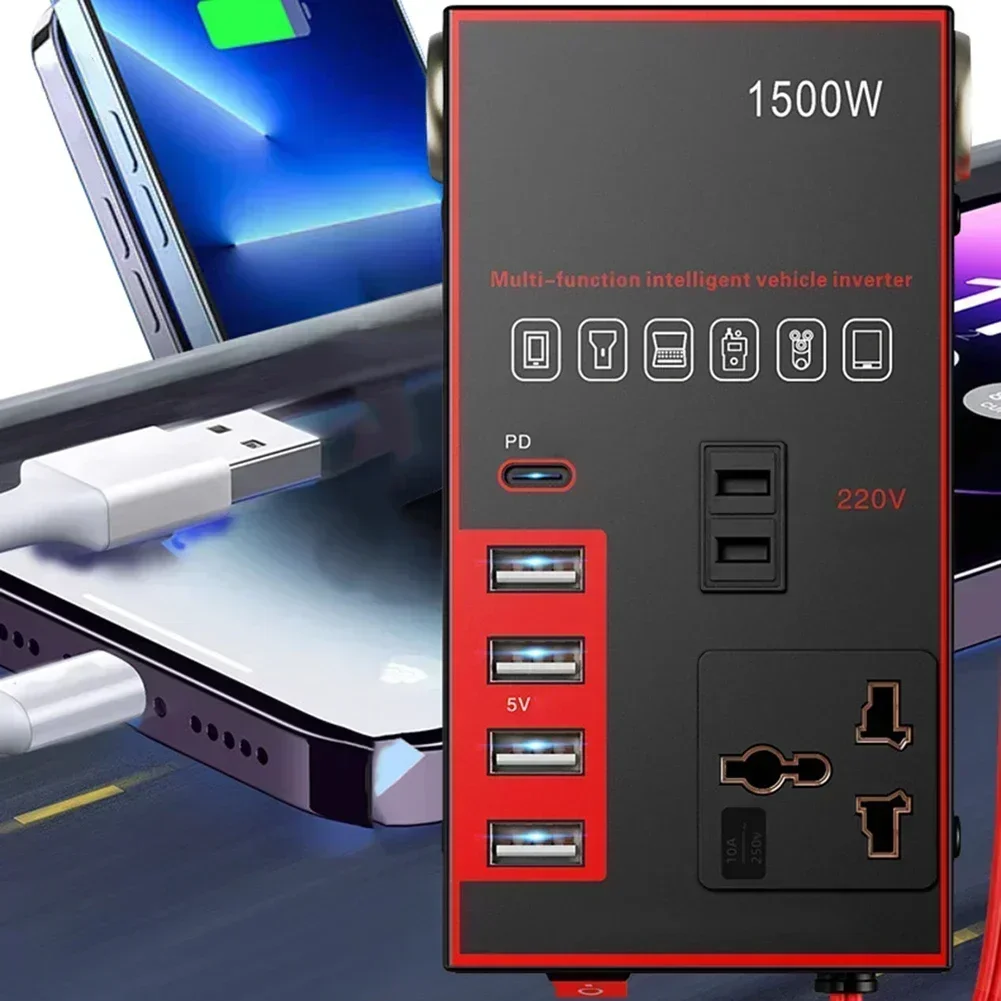 Car Power Inverter 12V/24V TO DC 220V Converter Charger Socket Fast Charge Car Tools Are Easy To Carry