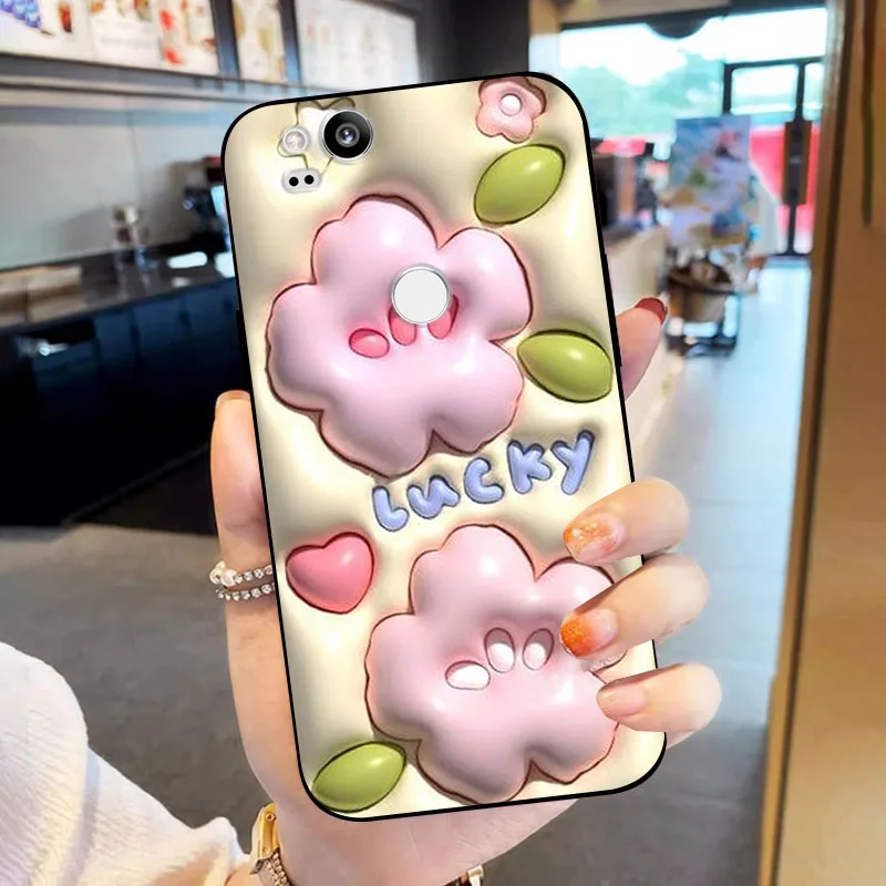 Untuk Google Pixel 2 casing Fundas penutup belakang silikon lunak untuk Google Pixel 2 casing ponsel modis TPU antiguncangan cangkang Coque