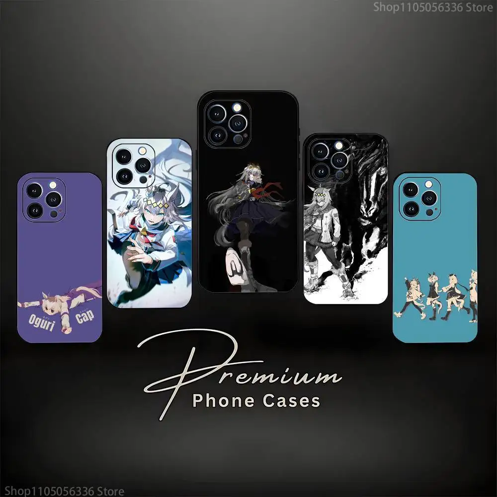 

U-Uma Musume Pretty Derby Phone Case For iPhone 16,15,14,13,12,11 Plus,Pro Max,XS,X,XR,SE,Mini,8,7,Soft Silicone Black Cover