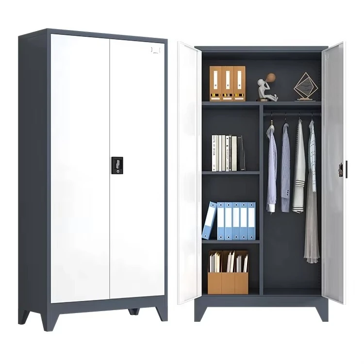 Staff Office Staff Home Bedroom 2 Door Cabinets Clothes Lockers Wardrobe Steel Metal Lockers 5 Feet High
