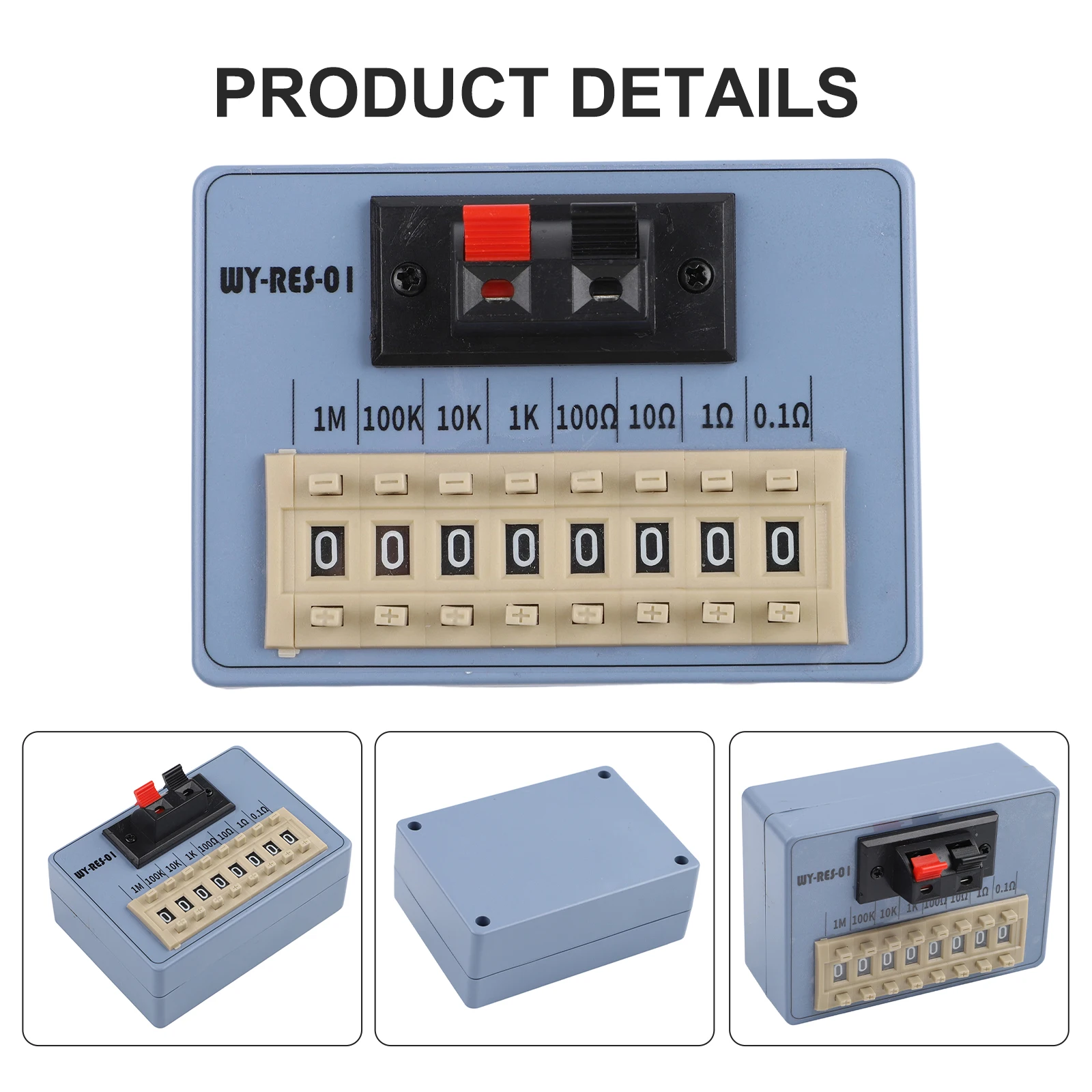 WY-RES-01 Einstellbare Widerstandsbox, kompaktes, tragbares Widerstands-Einstellwerkzeug für elektronische Tests und DIY-Schaltkreiskalibrierung – Detail 4