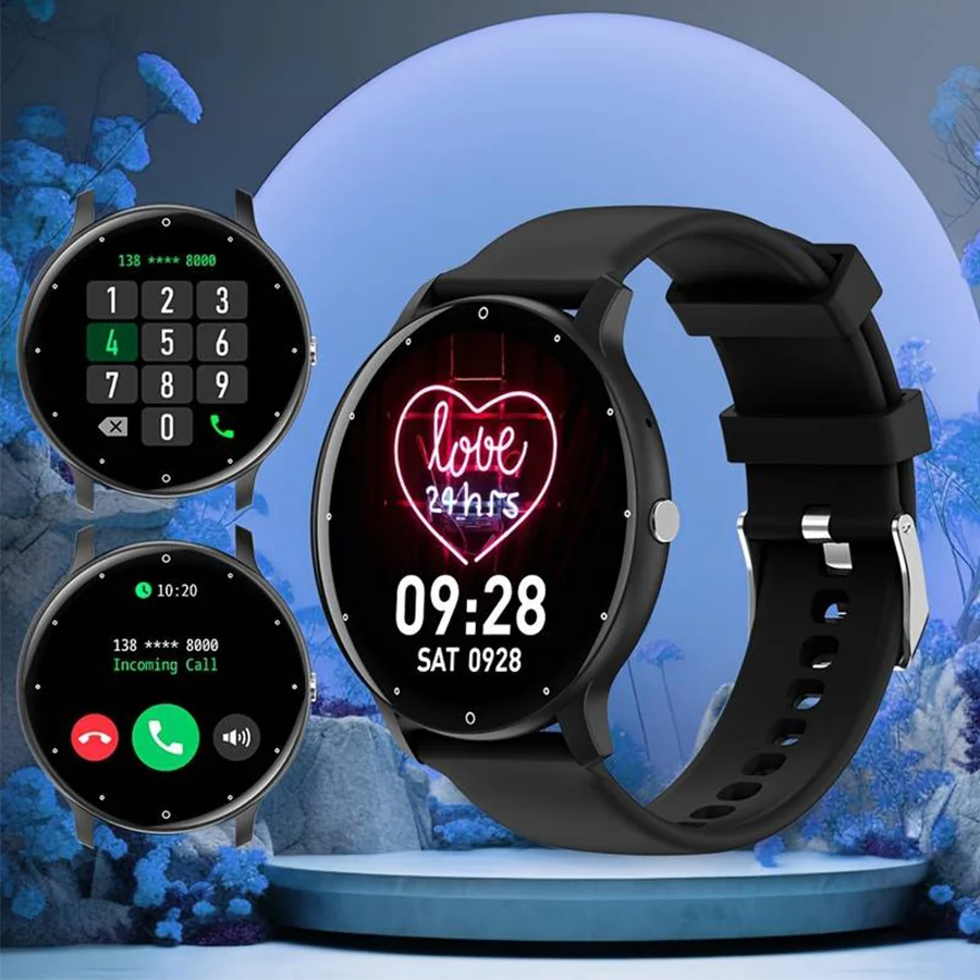 

Smart watch with full touch screen, call, message reminder and other functions, compatible with iPhone/Android phones