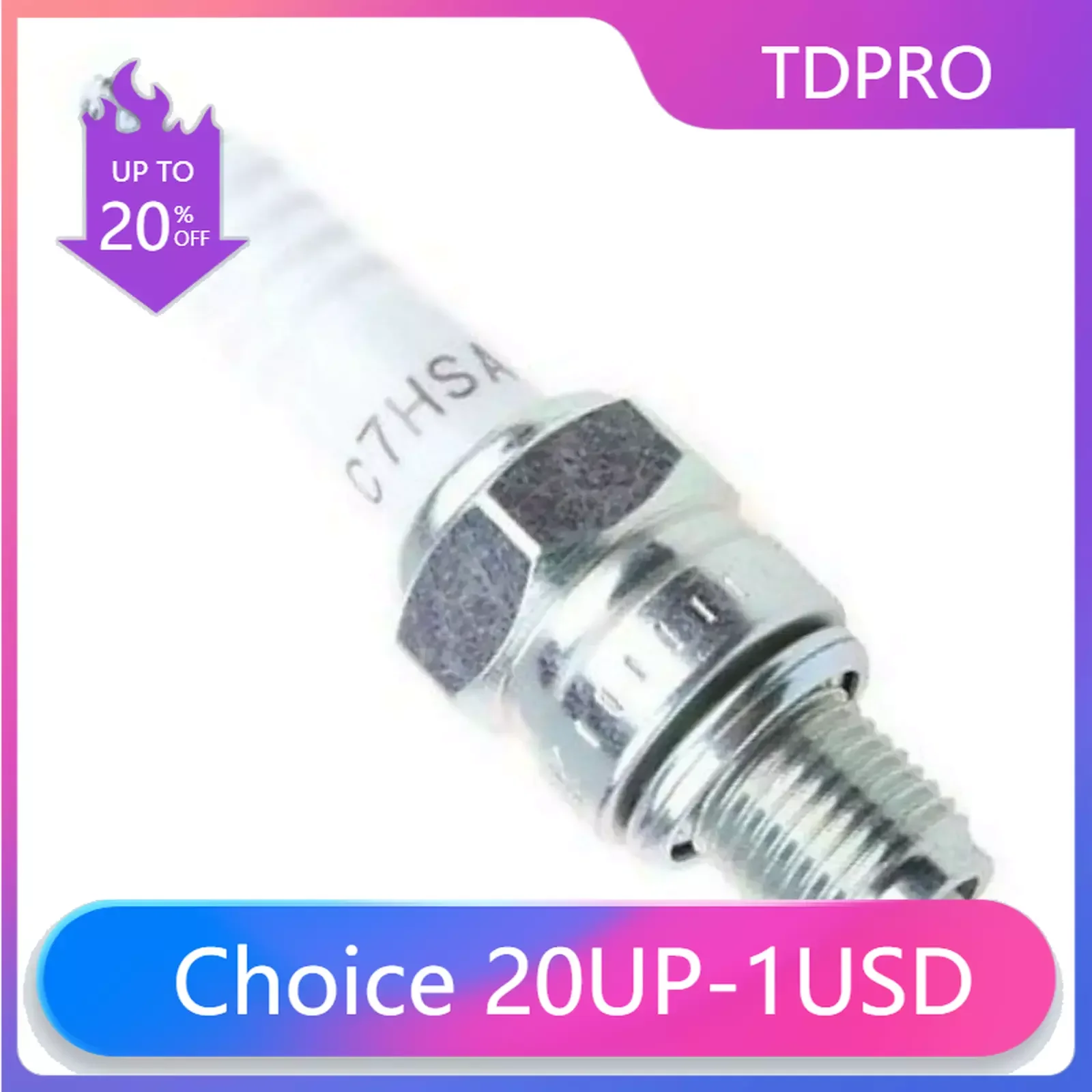 C7HSA-bujía de encendido para motocicleta, accesorio para Honda, Yamaha, Kawasaki, Suzuki, 50cc, 125cc, ATV, Pit Dirt Bike, 4629, 2 unidades