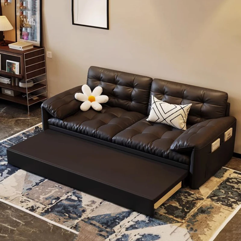 Sofás nórdicos negros únicos, camas de lujo elásticas, bonito suelo, sofás elegantes para sala de estar, sofá plegable, muebles Divani Da Soggiorno