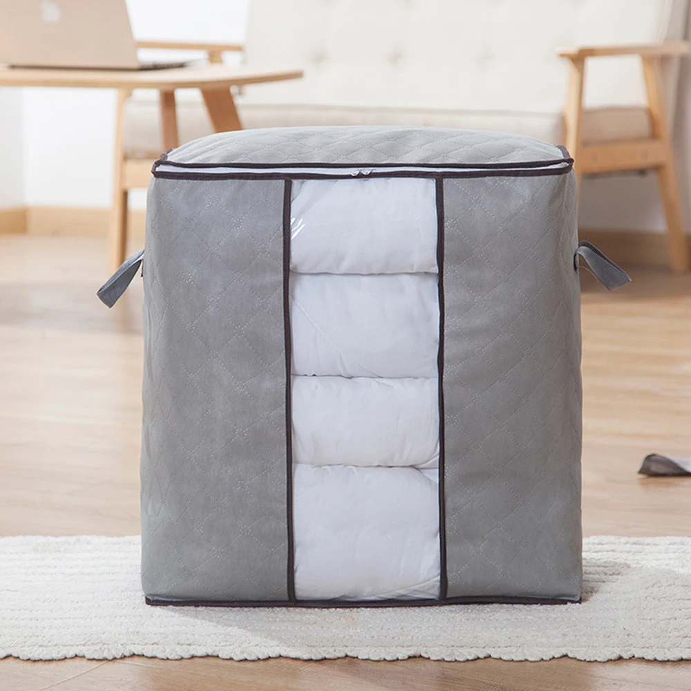 1PC/2PCS Quilt storage bag Home moisture-proof clothing quilt storage bag thickened non-woven fabric