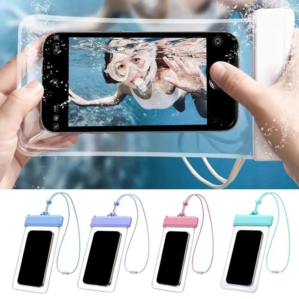 

Touch Screen Compatible Waterproof Phone Bag Transparent Dust Seal Phone Protection Sleeve Airbag Protection Phone Seal Bags