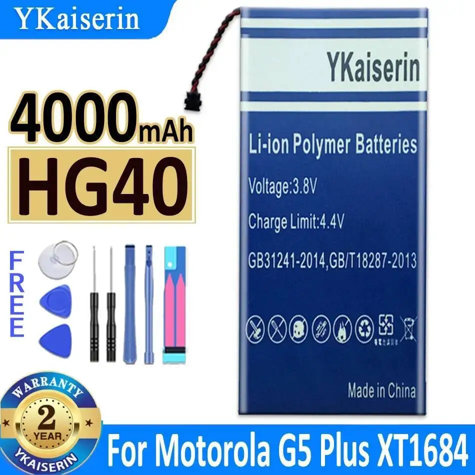 

Mobile Phone Battery High Compatibility High-Efficiency 4000Mah For Motorola Moto G5 Plus XT1684 XT1685 XT1687 XT1681 HG40