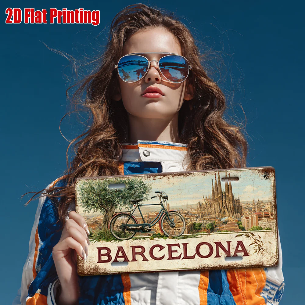 2D Flat, [2D Flat] 2D Flat Printing, 1pc, Vintage MetalSign, for Decorationg Only, Outdoor Wall Art (11.8