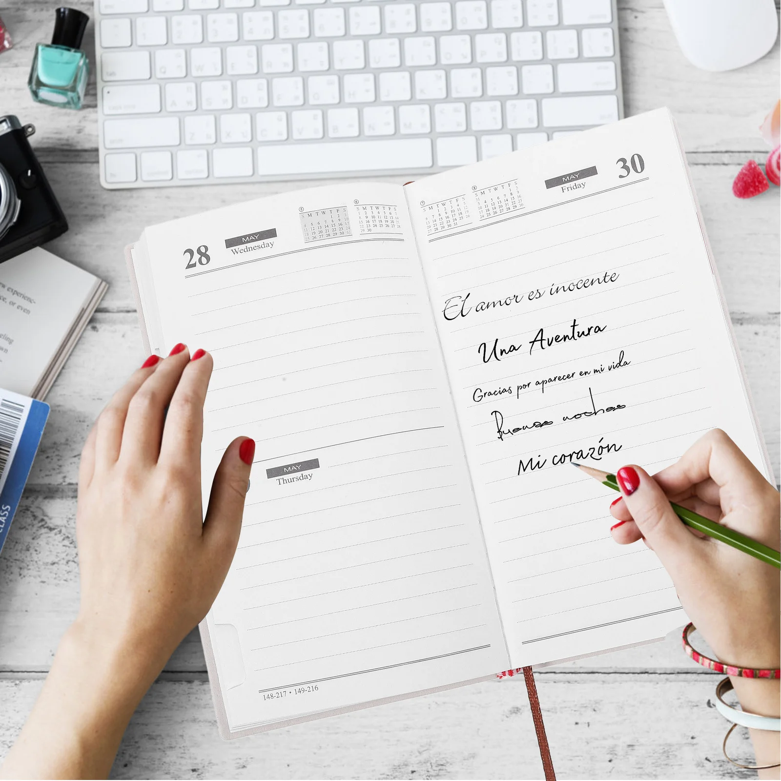 

2025 A6 English Daily Planner Monthly Index Clean Design Academic Weekly Monthly Goals Office Schedule Notebook