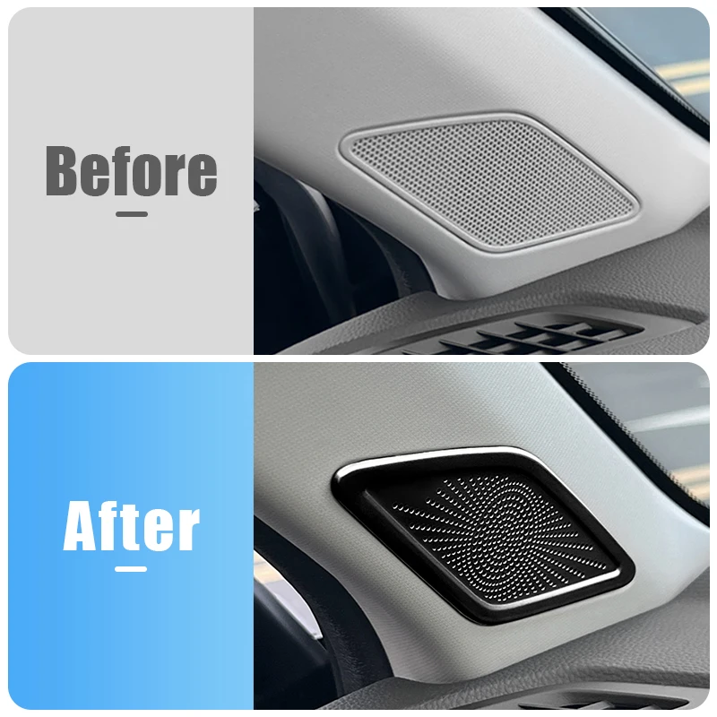 For Honda CR-V 6th Gen 2023 2024 2025 CRV Hybrid Stainless Car A-pillar Tweeter Speaker Cover Trim Audio Loudspeaker Stickers