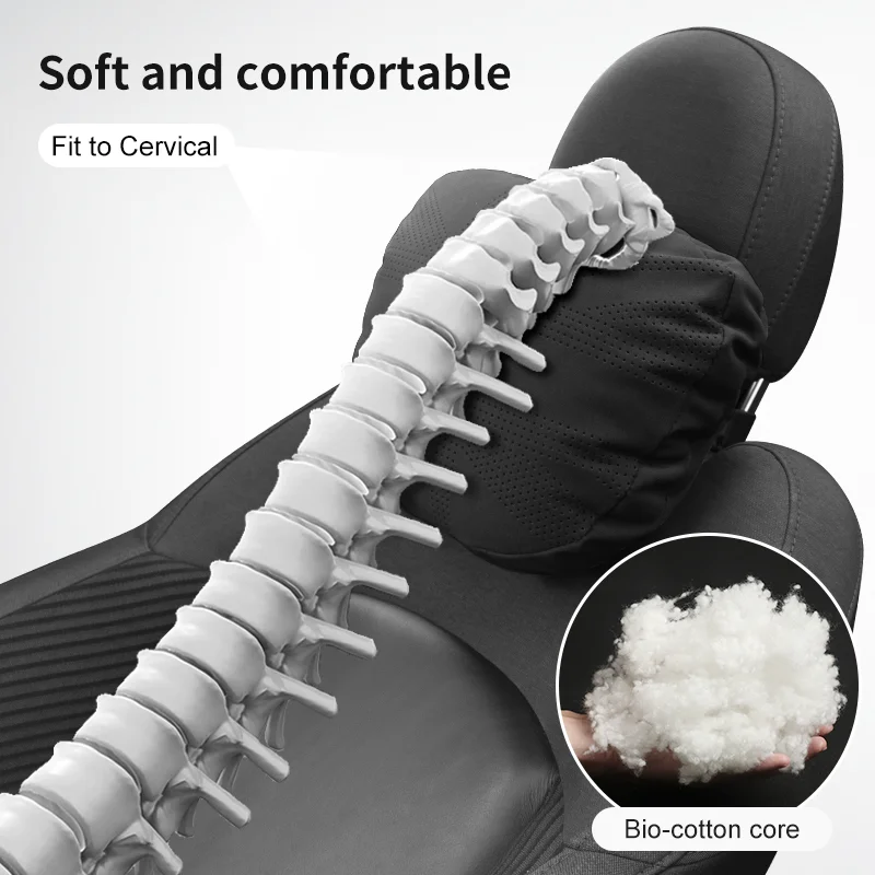 Reposacabezas de coche, asiento de soporte para el cuello para Mini Cooper F56 F60 R56 R60 J01 J05 U25 F66, almohada de cuello ajustable Universal suave de gamuza para el coche