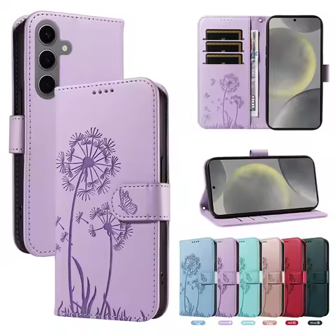 Leather Case For Samsung Galaxy S25 S24 S23 S22 S21 S20 Ultra FE Plus S10 S9 S8 Plus Flip Wallet Magnetic Card Stand Book Cover