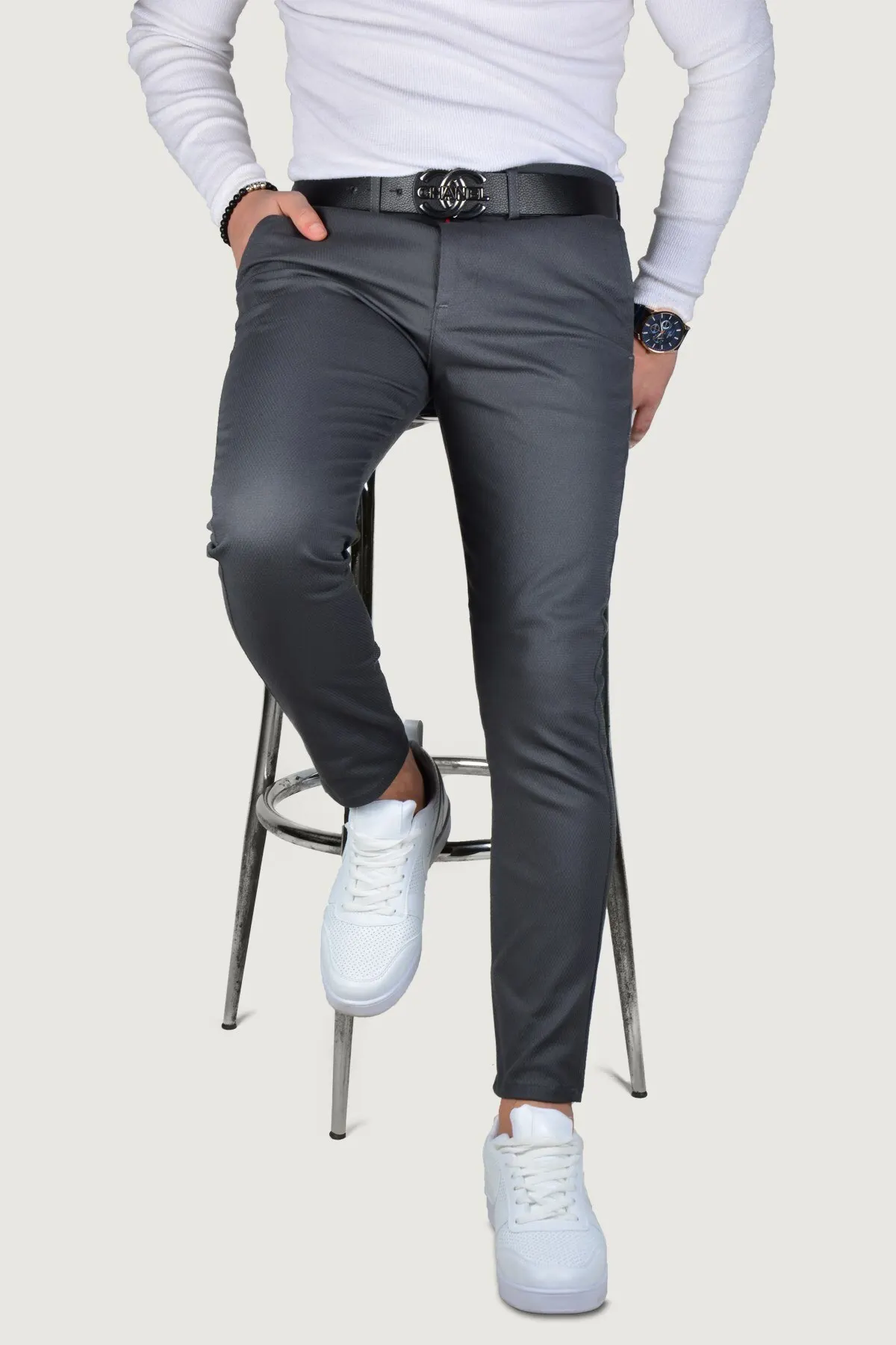 Men's Clothing Overalls Pants Trousers Slim Fit Linen For Office & Work Flexible Comfortable Tight-Fitting Stylish Smart Casual